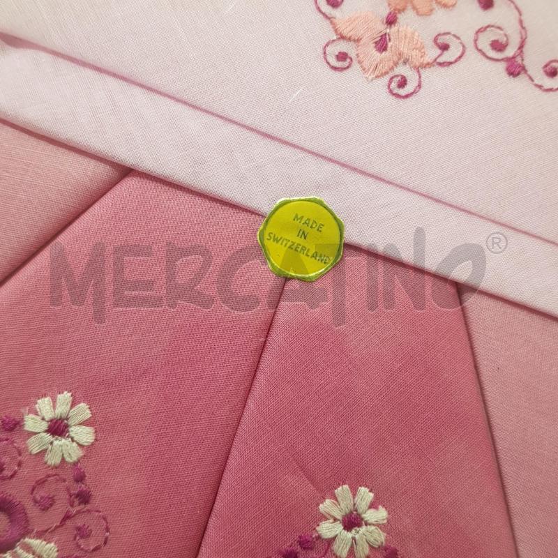 FAZZOLETTI RICAMO SVIZZERO ROSA | Mercatino dell'Usato Civitavecchia 2