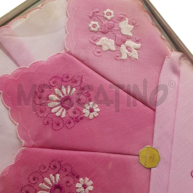 FAZZOLETTI RICAMO SVIZZERO ROSA | Mercatino dell'Usato Civitavecchia 4