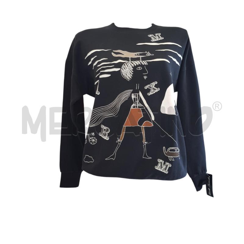 FELPA D MAXMARA NERA DISEGNI | Mercatino dell'Usato Civitavecchia 1