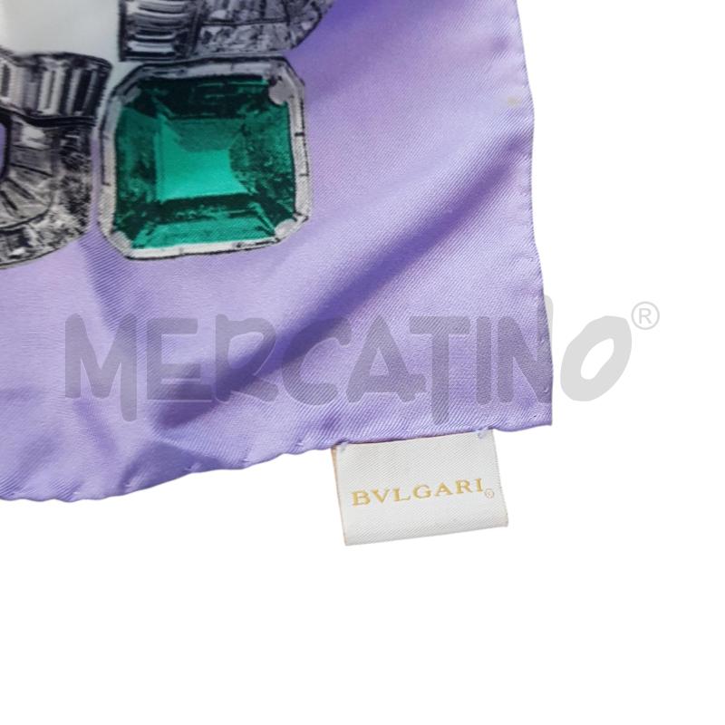 FOULARD BULGARI BIANCO LILLA DIAMANTI | Mercatino dell'Usato Civitavecchia 3
