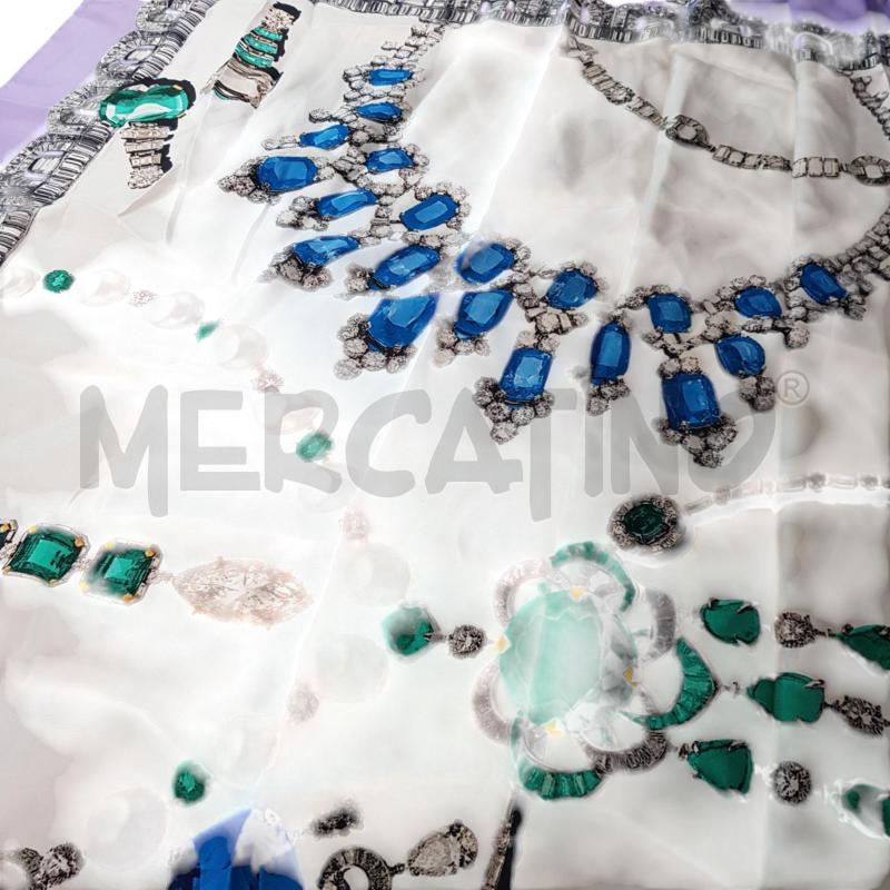 FOULARD BULGARI BIANCO LILLA DIAMANTI | Mercatino dell'Usato Civitavecchia 4