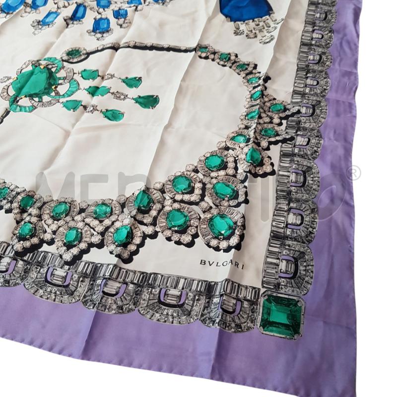 FOULARD BULGARI BIANCO LILLA DIAMANTI | Mercatino dell'Usato Civitavecchia 5
