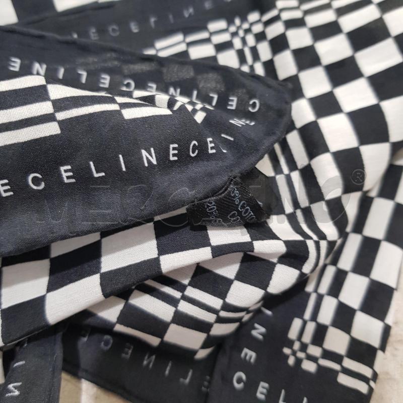FOULARD CELINE 44X44 GEOMETRICO BIA NERO | Mercatino dell'Usato Civitavecchia 4