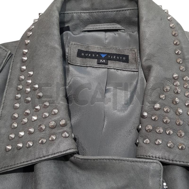 GIACCA D GUESS PELLE GRIGIO DETTAGLIO BORCHIE ARG | Mercatino dell'Usato Civitavecchia 4