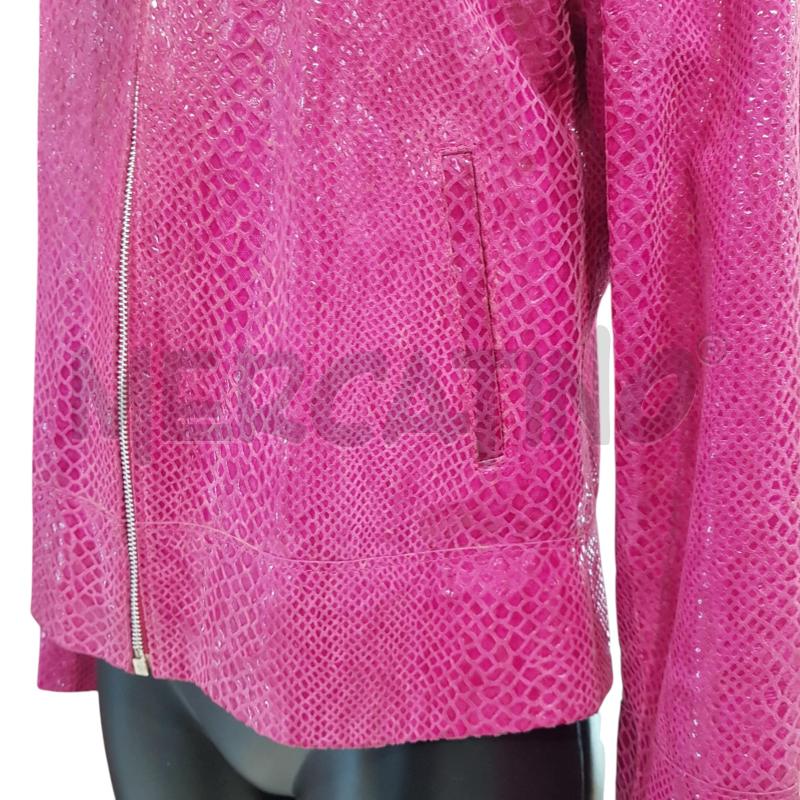 GIACCA D SOCIETY CUIR PELLE STAMPA RETTILE FUCSIA | Mercatino dell'Usato Civitavecchia 4