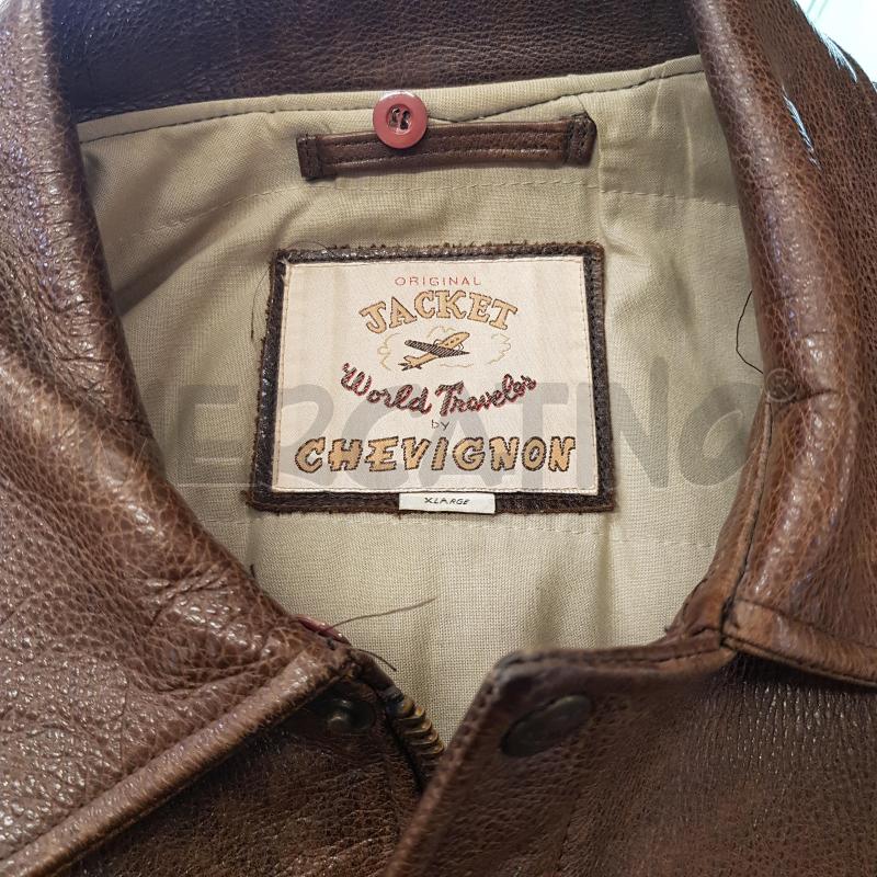GIACCA U CHEVIGNON VINTAGE PELLE MARRONE | Mercatino dell'Usato Civitavecchia 4