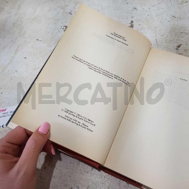 GIOCO DANNATO CLIVE BARKER  | Mercatino dell'Usato Civitavecchia 2
