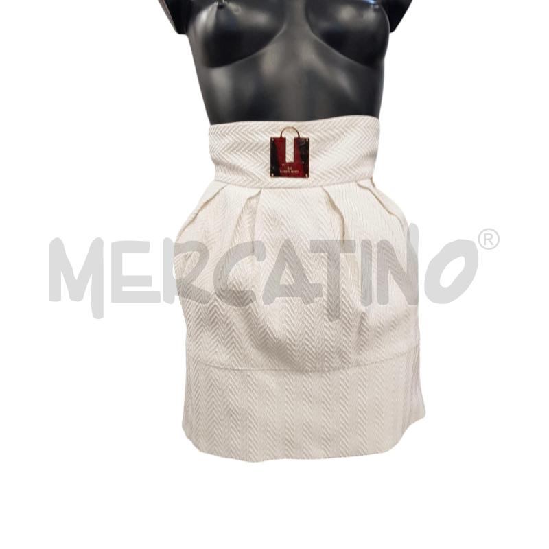 GONNA ELISABETTA FRANCHI BIANCA SPIGATA 3D PLACCA DORATA | Mercatino dell'Usato Civitavecchia 1