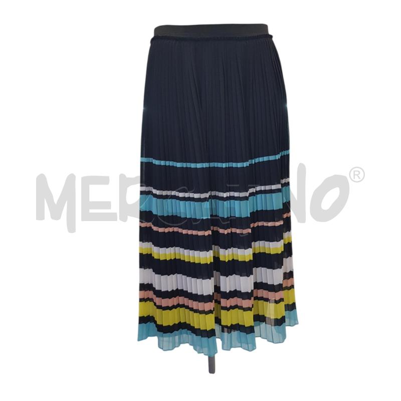 GONNA TRUSSARDI BLU PLISSETTATA RIGHE MULTI COL | Mercatino dell'Usato Civitavecchia 1