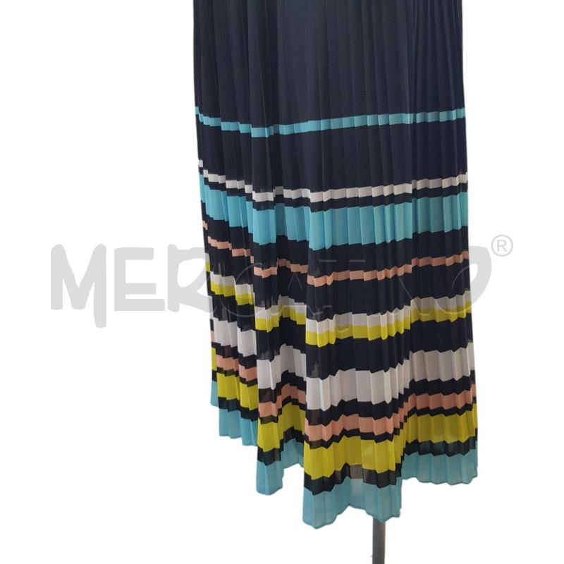 GONNA TRUSSARDI BLU PLISSETTATA RIGHE MULTI COL | Mercatino dell'Usato Civitavecchia 3
