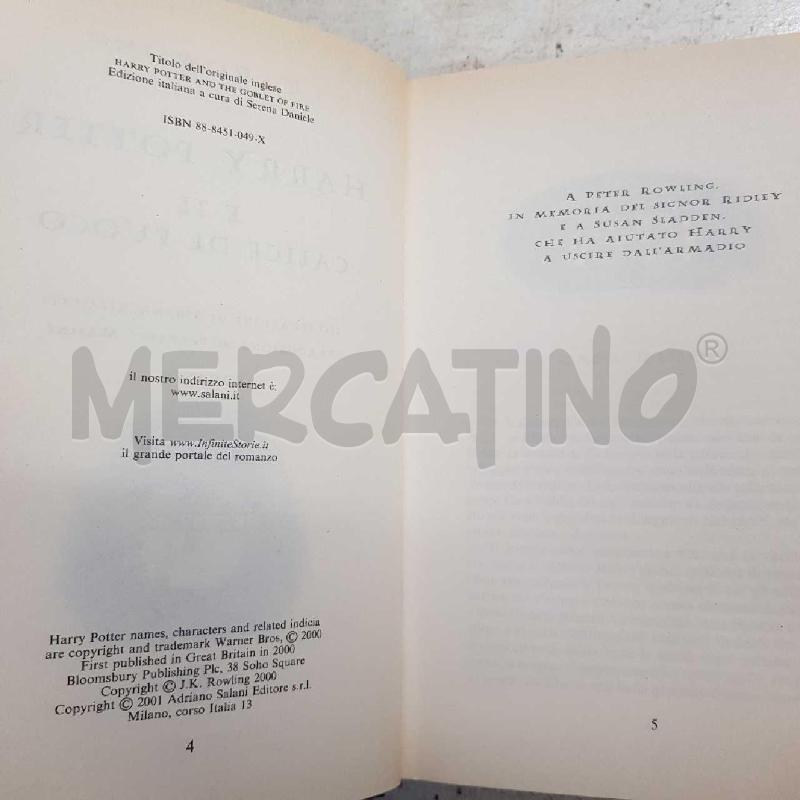 HARRY POTTER E IL CALICE DI FUOCO | Mercatino dell'Usato Civitavecchia 4