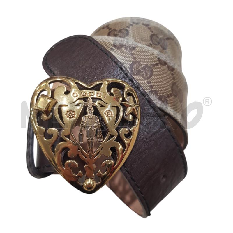 INTURA D GUCCI FIBBIA HEART CREST DORATO  | Mercatino dell'Usato Civitavecchia 1