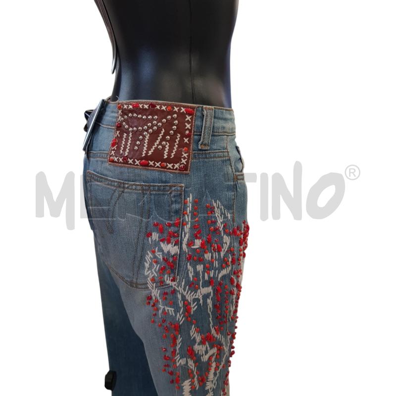 JEANS D GAI MATTIOLO BLU EST APPLI PERLINE | Mercatino dell'Usato Civitavecchia 4