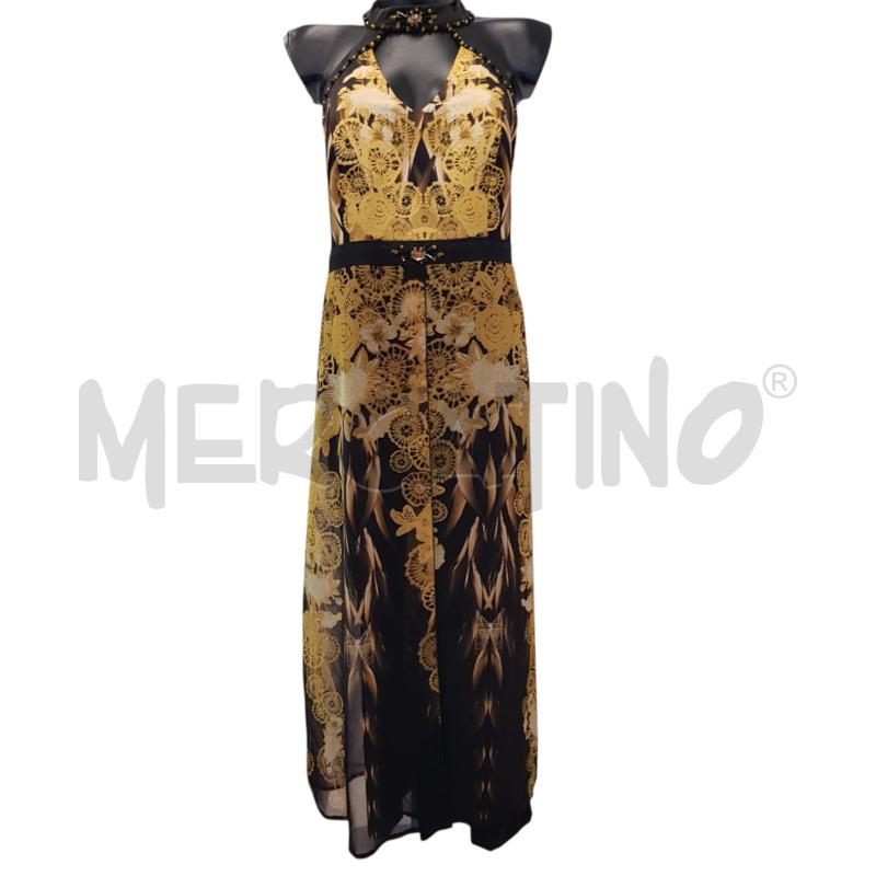 JUMPSUIT LUDOVICA HASSLER NERA FANTASIA FLOREALE GIALLA  | Mercatino dell'Usato Civitavecchia 1
