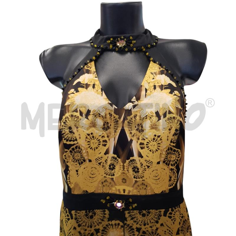JUMPSUIT LUDOVICA HASSLER NERA FANTASIA FLOREALE GIALLA  | Mercatino dell'Usato Civitavecchia 2