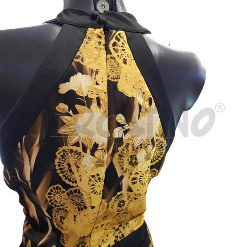 JUMPSUIT LUDOVICA HASSLER NERA FANTASIA FLOREALE GIALLA  | Mercatino dell'Usato Civitavecchia 4