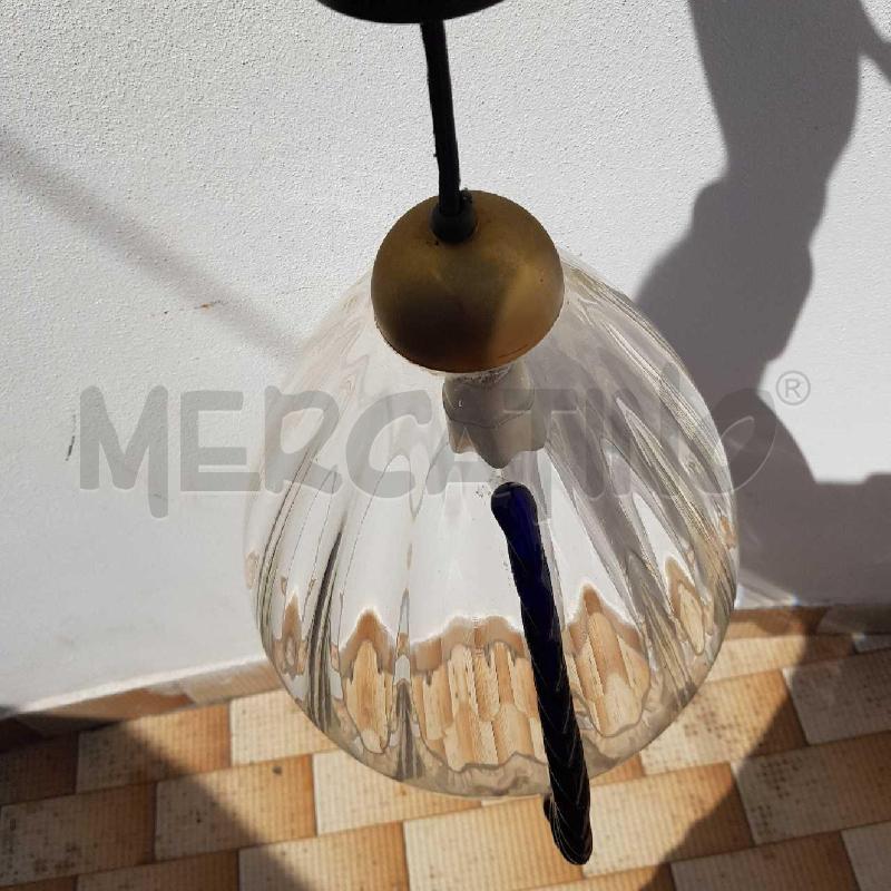 LAMPADARIO VETRO ARTISTICO VELETTE BLU | Mercatino dell'Usato Civitavecchia 2