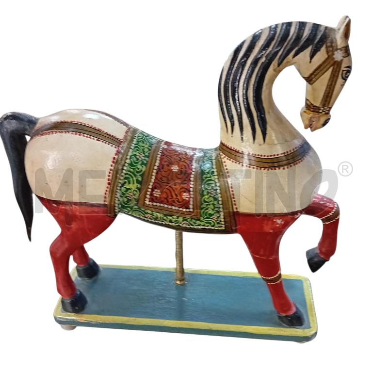 LAMPADA BASE CAVALLO LEGNO COPRILUME DORATO | Mercatino dell'Usato Civitavecchia 2