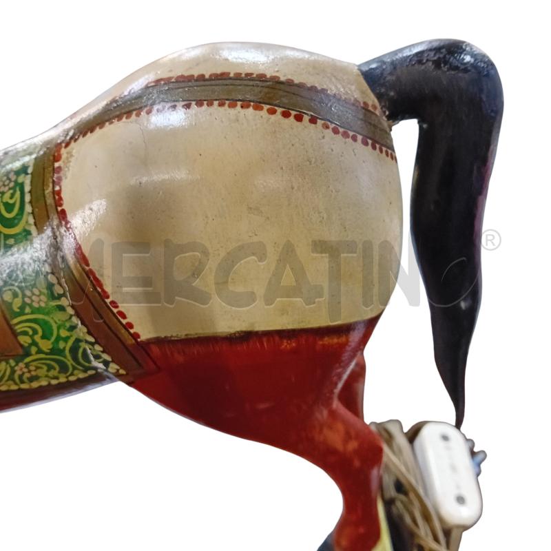 LAMPADA BASE CAVALLO LEGNO COPRILUME DORATO | Mercatino dell'Usato Civitavecchia 5