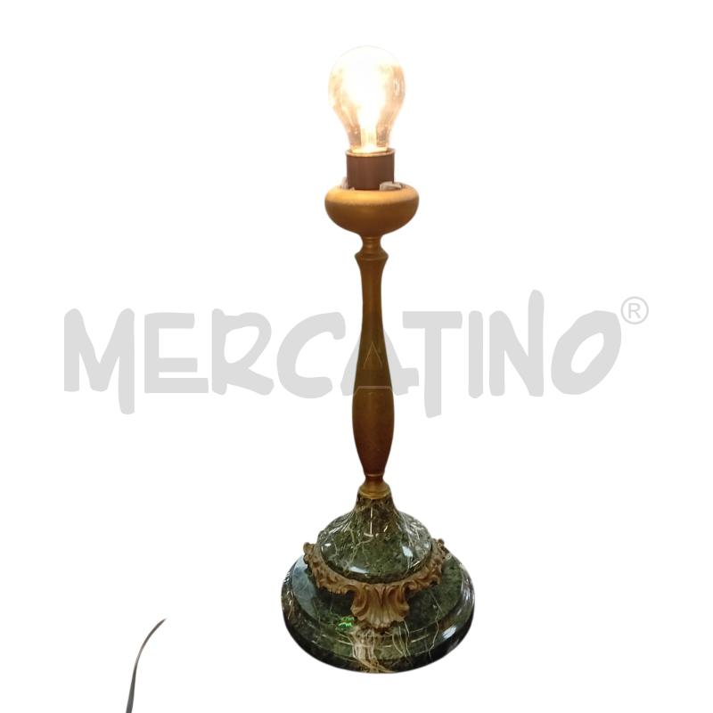 LAMPADA OTTONATA BASE MARMO NERO  | Mercatino dell'Usato Civitavecchia 5