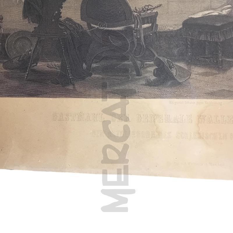 LITOGRAFIA GASTMAL DER GENERALE WALLENSTEINS ZU PILSEN 1872 70X50 CM | Mercatino dell'Usato Civitavecchia 2