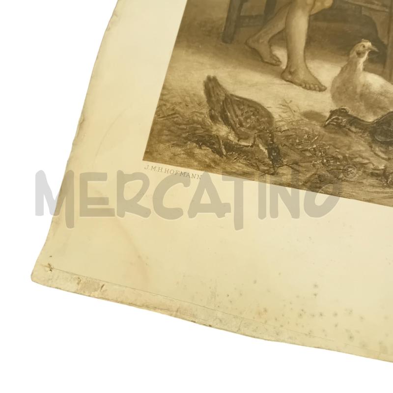 LITOGRAFIA VECCHIA CRISTO A CASA DI MARIA E MARTA OPERA DI J.M.H.HOFMANN 1893 | Mercatino dell'Usato Civitavecchia 3