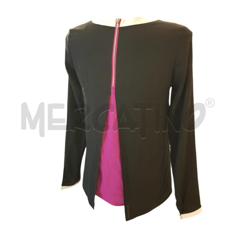 MAGLIA D ARMANI JEANS NERA VIOLA ACETAT | Mercatino dell'Usato Civitavecchia 2