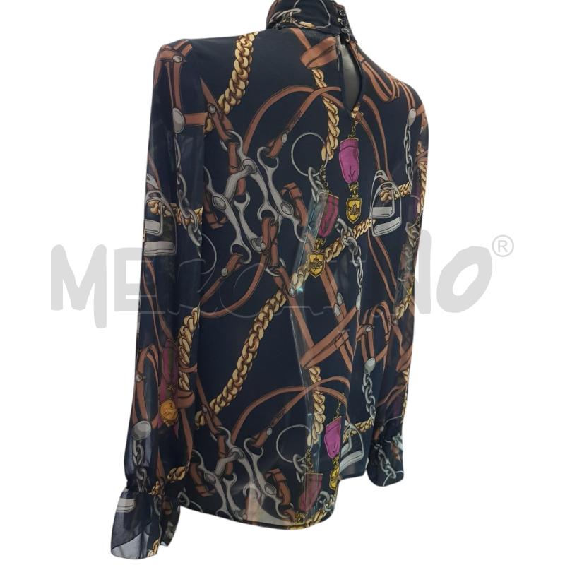 MAGLIA D BLUGIRL BLUMARINE NERA VELATA SATAMPA CATENE | Mercatino dell'Usato Civitavecchia 4