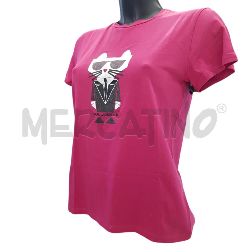 MAGLIA D KARL LAGERFELD FUCSIA GATTO CON OCCHIALI | Mercatino dell'Usato Civitavecchia 3