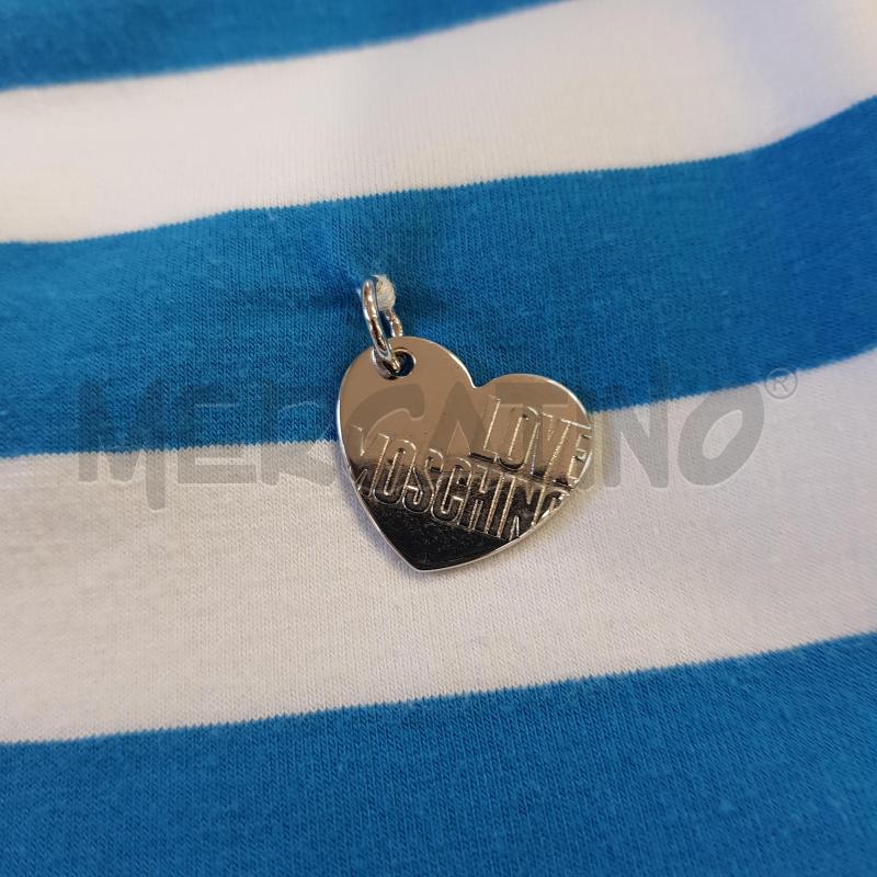 MAGLIA D MOSCHINO RIGHE B/CELESTE APPLICAZIONI COLLO  | Mercatino dell'Usato Civitavecchia 4
