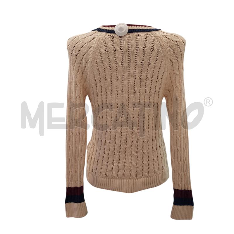 MAGLIA D TOMMY HILFIGER BEIGE COTONE STILE COLLEGE | Mercatino dell'Usato Civitavecchia 3