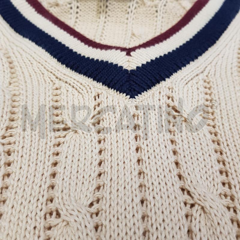 MAGLIA D TOMMY HILFIGER BEIGE COTONE STILE COLLEGE | Mercatino dell'Usato Civitavecchia 4