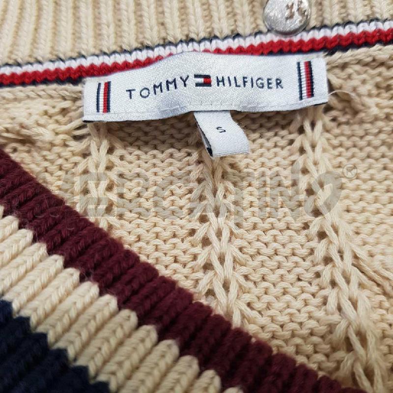 MAGLIA D TOMMY HILFIGER BEIGE COTONE STILE COLLEGE | Mercatino dell'Usato Civitavecchia 5