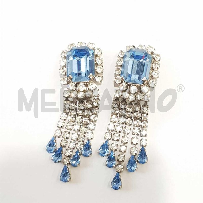 ORECCHINI CLIP PENDETI VINTAGE STRASS  | Mercatino dell'Usato Civitavecchia 1