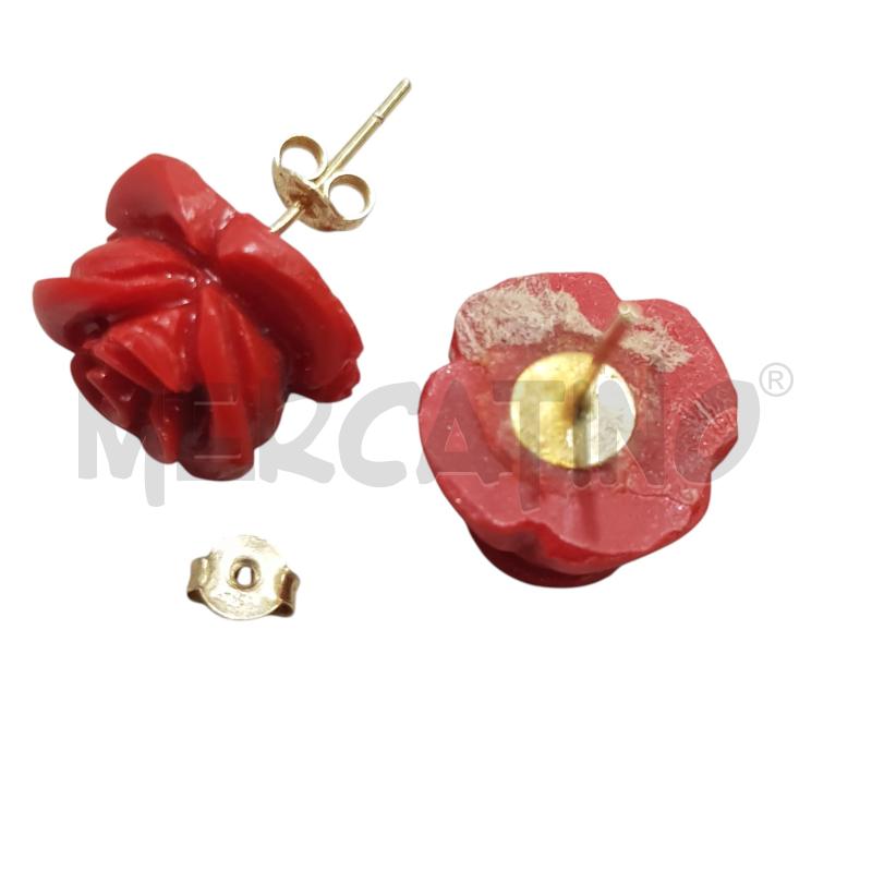 ORECCHINI CORALLO ROSE OR | Mercatino dell'Usato Civitavecchia 3
