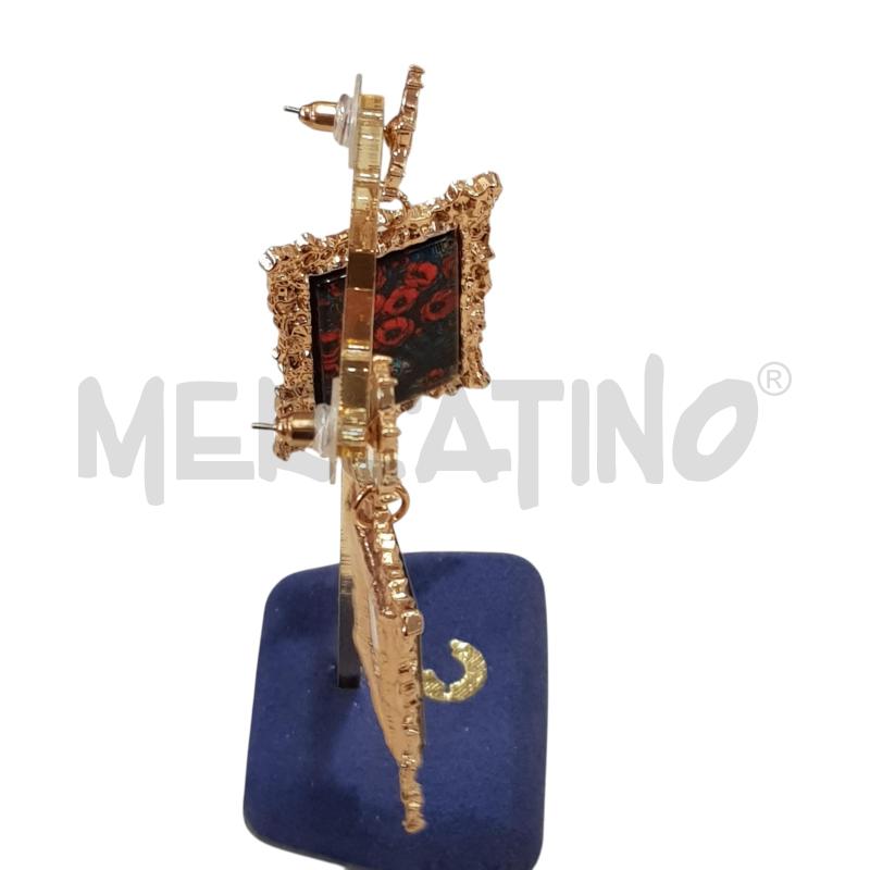ORECCHINI QUADRO PAPAVERO  | Mercatino dell'Usato Civitavecchia 4