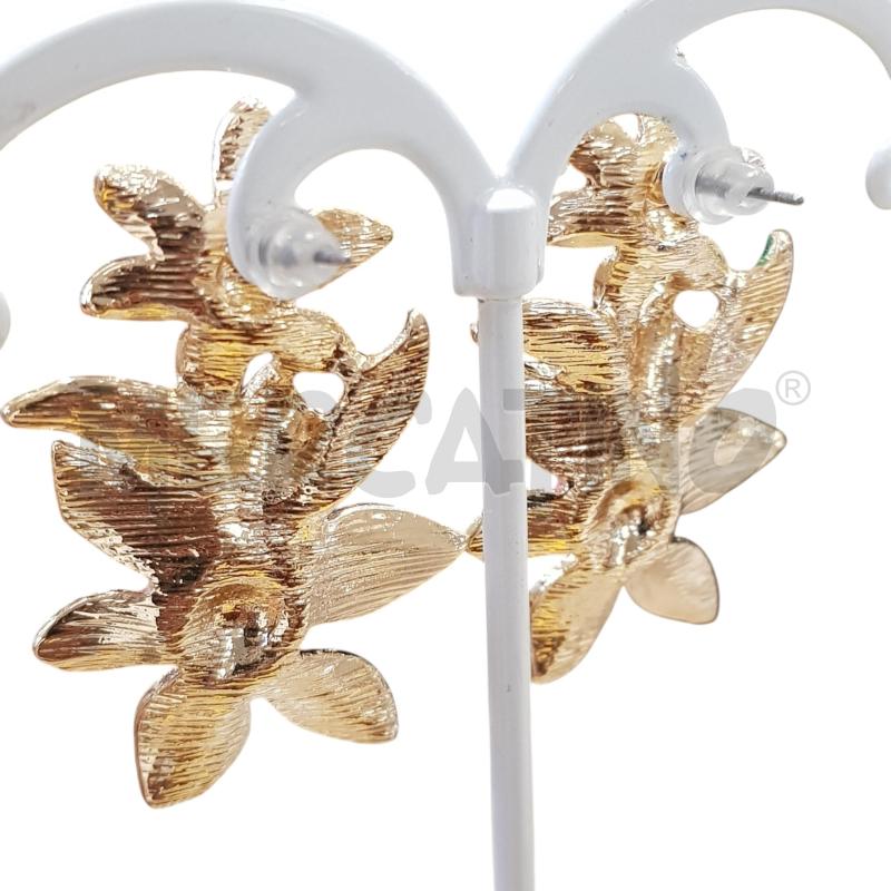 ORECCHINI SMALTATI FIORE ROSA STEEL  | Mercatino dell'Usato Civitavecchia 3