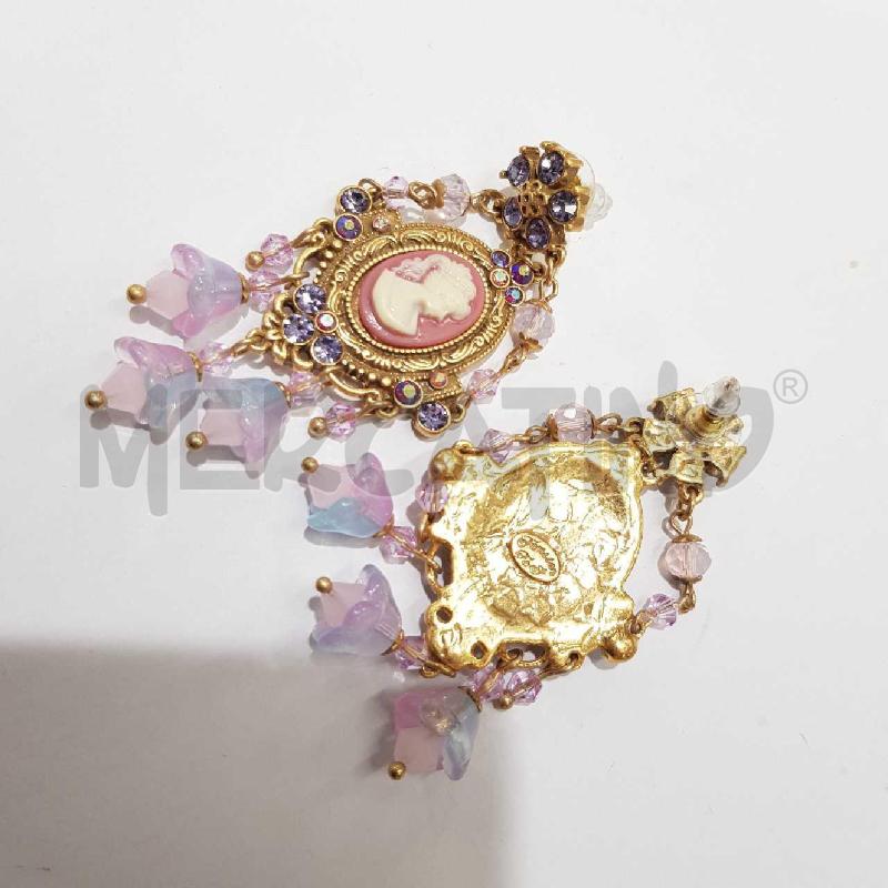 ORECCHINI TIPO CAMMEO FONTERS ROSA  | Mercatino dell'Usato Civitavecchia 3