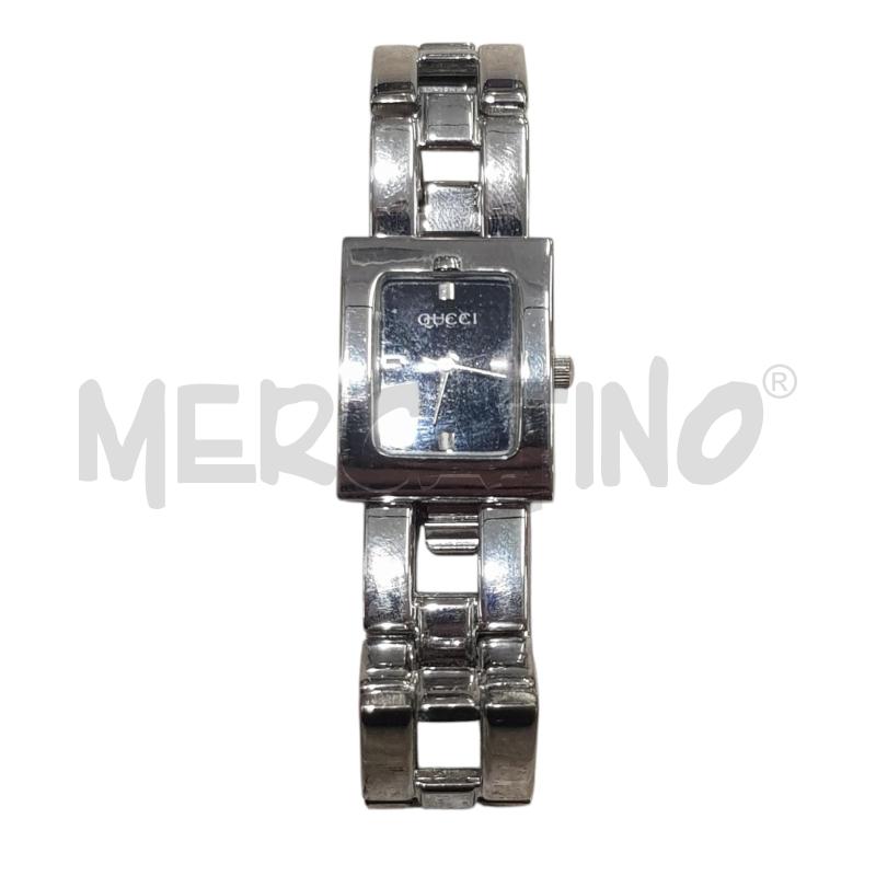 OROLOGIO DA POLSO GUCCI ACCIAIO QUADR NERO | Mercatino dell'Usato Civitavecchia 1
