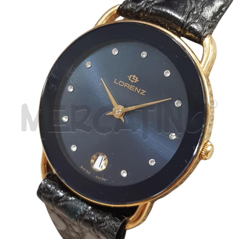 OROLOGIO DA POLSO LORENZ ANNI 90 NERO DORATO | Mercatino dell'Usato Civitavecchia 2