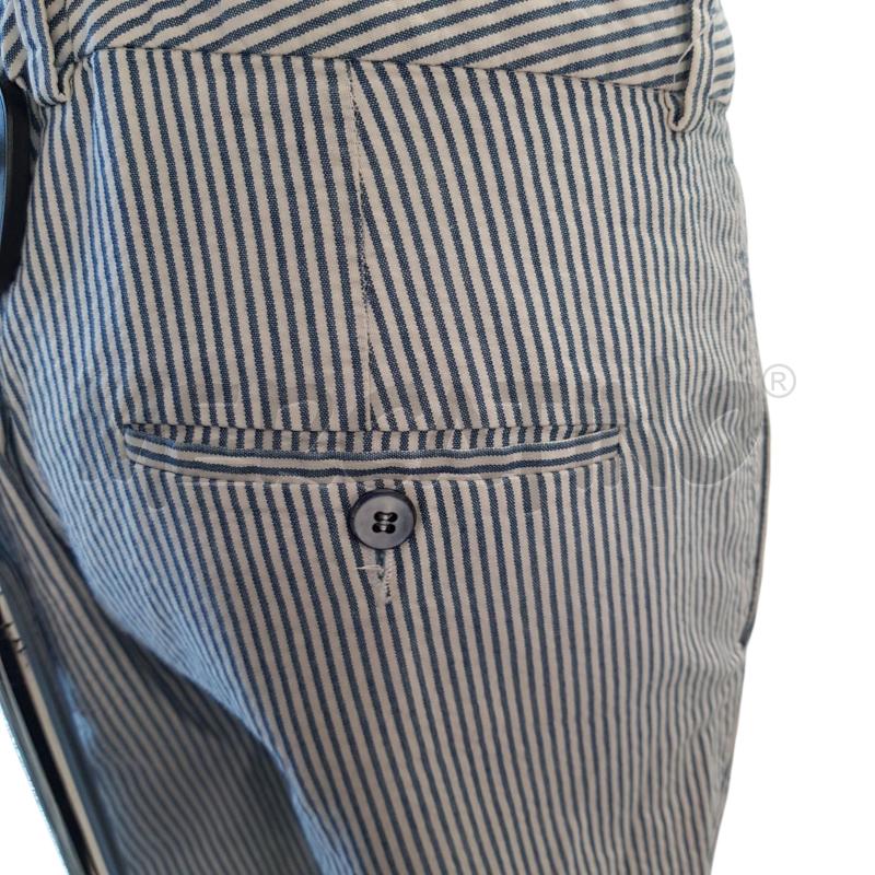 PANTALONE D JACOB CHOEN COUTURE RIGHE BIANCHE BLU | Mercatino dell'Usato Civitavecchia 3
