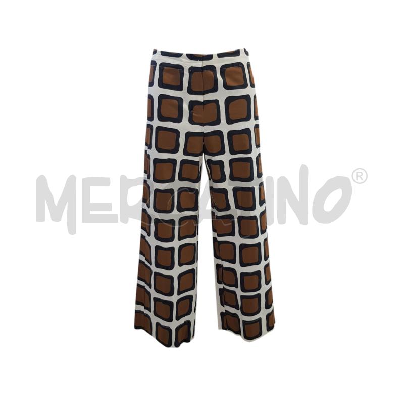PANTALONE D S MAX MARA GEOMETRICO PANNA MARRONE NERO | Mercatino dell'Usato Civitavecchia 1