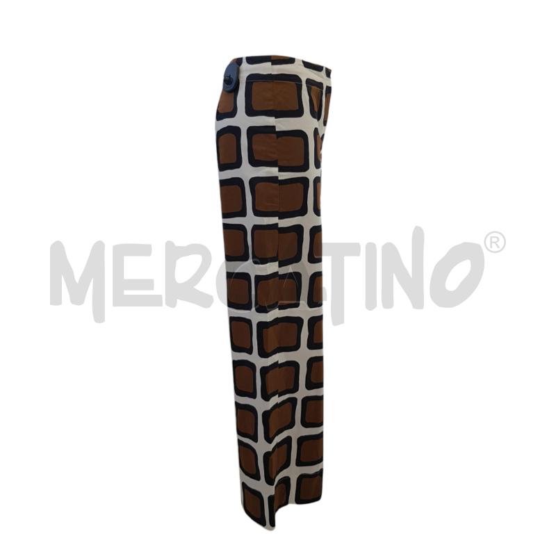 PANTALONE D S MAX MARA GEOMETRICO PANNA MARRONE NERO | Mercatino dell'Usato Civitavecchia 2