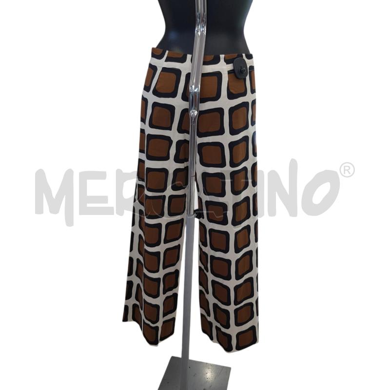 PANTALONE D S MAX MARA GEOMETRICO PANNA MARRONE NERO | Mercatino dell'Usato Civitavecchia 3