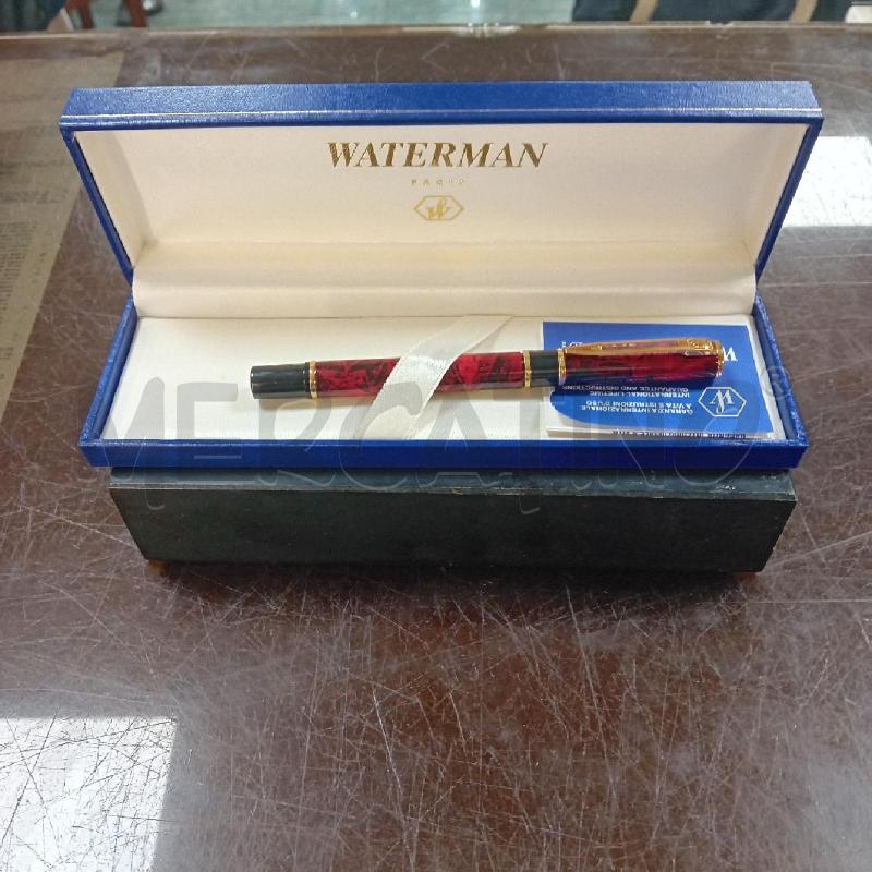 PENNA STILOGRAFICA WATERMAN  0 F ROSSO TIPO RADICA | Mercatino dell'Usato Civitavecchia 1