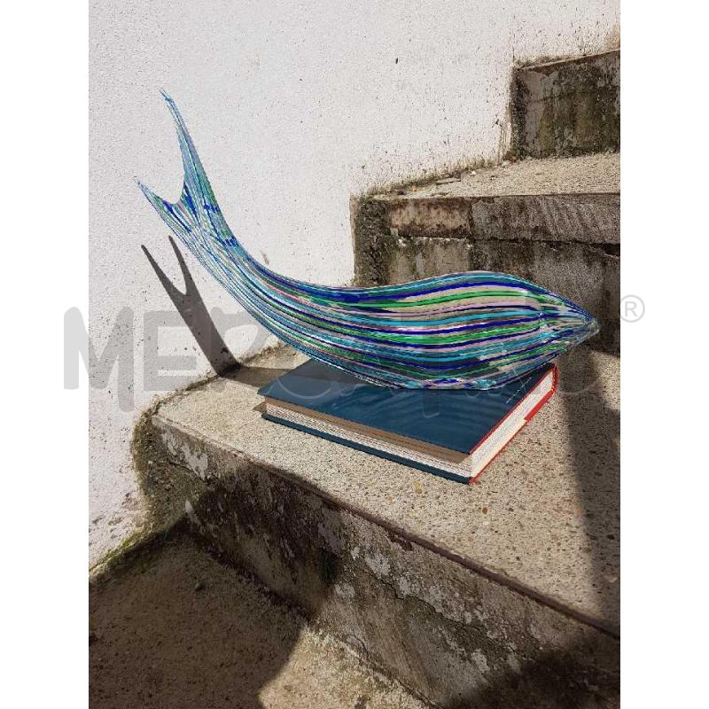 PESCE MURANO STRISCE MULTICOLORE | Mercatino dell'Usato Civitavecchia 1