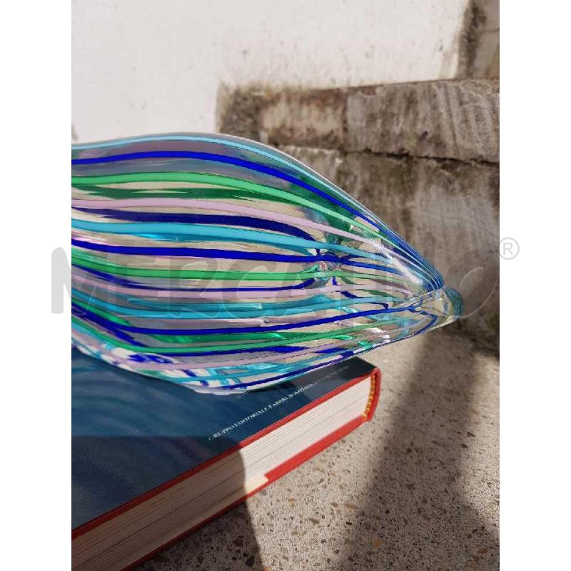 PESCE MURANO STRISCE MULTICOLORE | Mercatino dell'Usato Civitavecchia 3