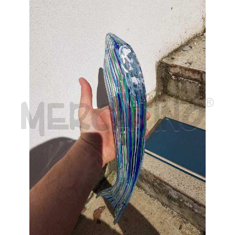 PESCE MURANO STRISCE MULTICOLORE | Mercatino dell'Usato Civitavecchia 4