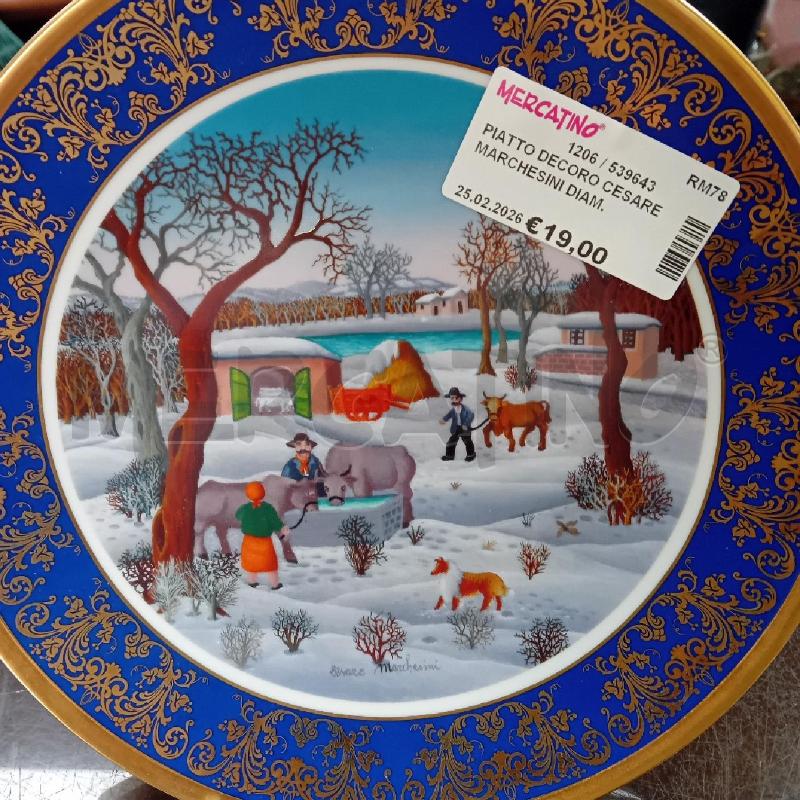 PIATTO DECORO CESARE MARCHESINI DIAM.27CM | Mercatino dell'Usato Civitavecchia 1