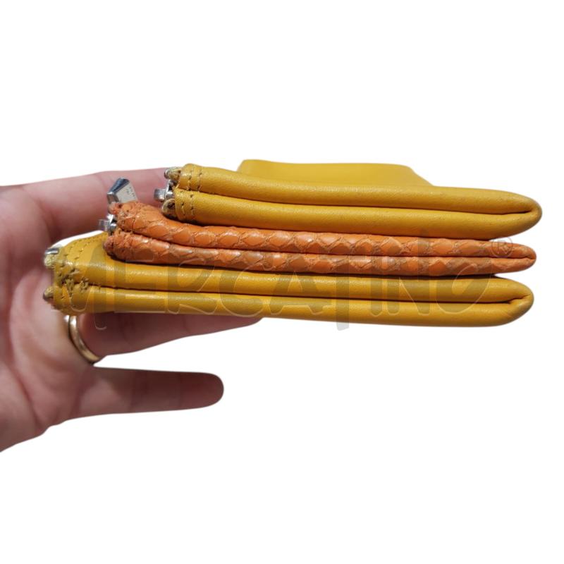 POCHETTE FENDISSIME TRIPLA ZIP GIALLA ARANCIO CON DIFETO | Mercatino dell'Usato Civitavecchia 4